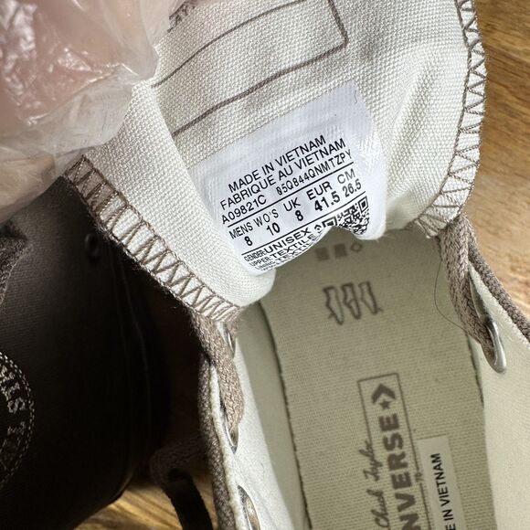 Converse Chuck Taylor All Star Shoes Mens Size 8 Taupe High Top Canvas 168507C - Picture 8 of 8